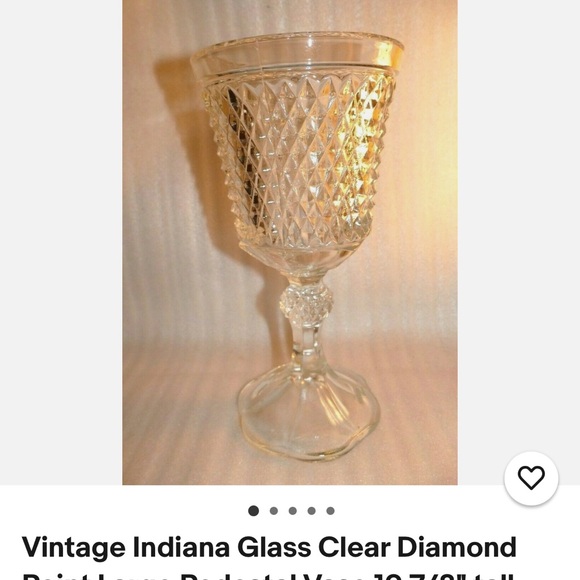 Vintage | Accents | Vintage Clear Diamond Pattern Glass | Poshmark